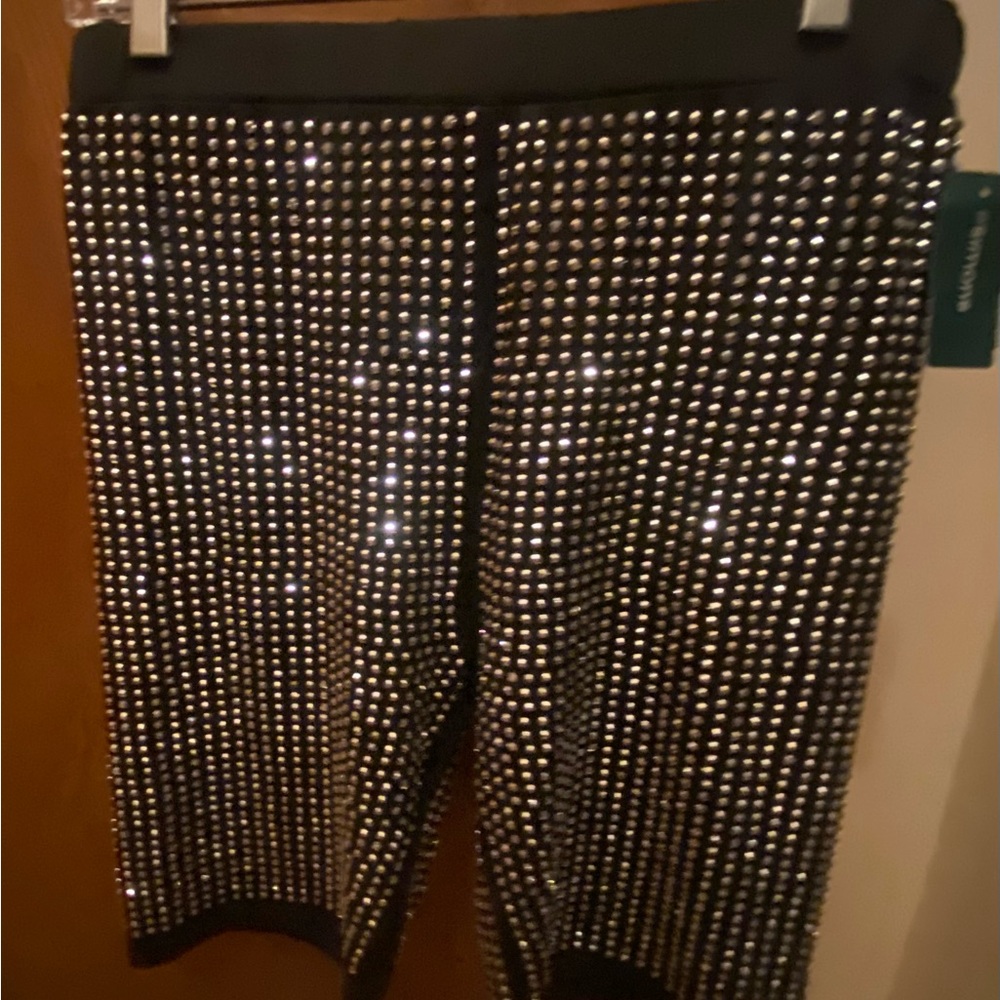 Simons Black Pants with Silver Accents